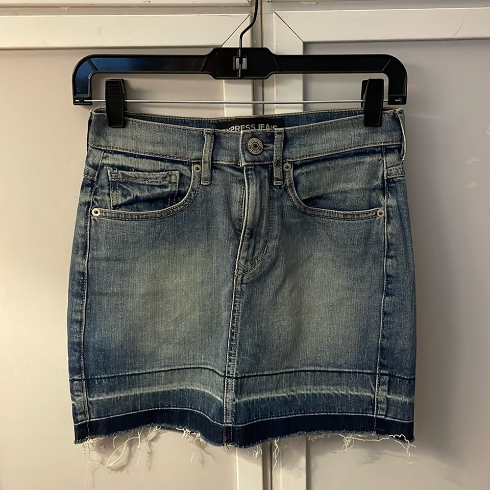 Express Denim Mini Skirt Size 00